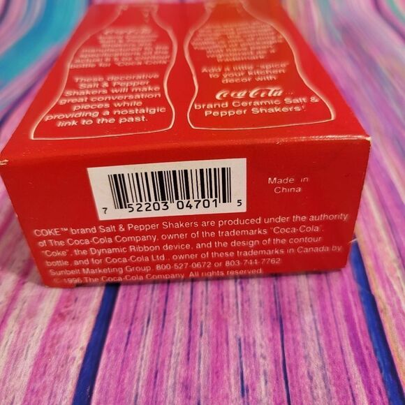 Vintage Coca-Cola Salt and Pepper Shakers From 1996 - NIB - Picture 3 of 8